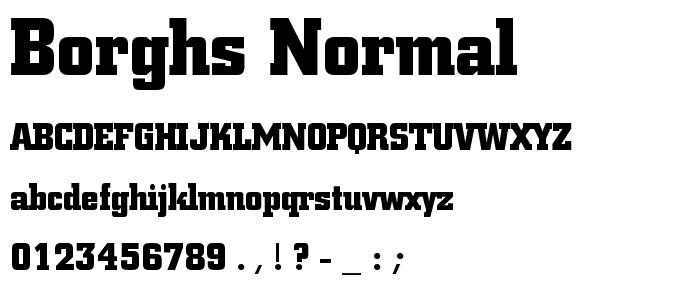 Borghs Normal font